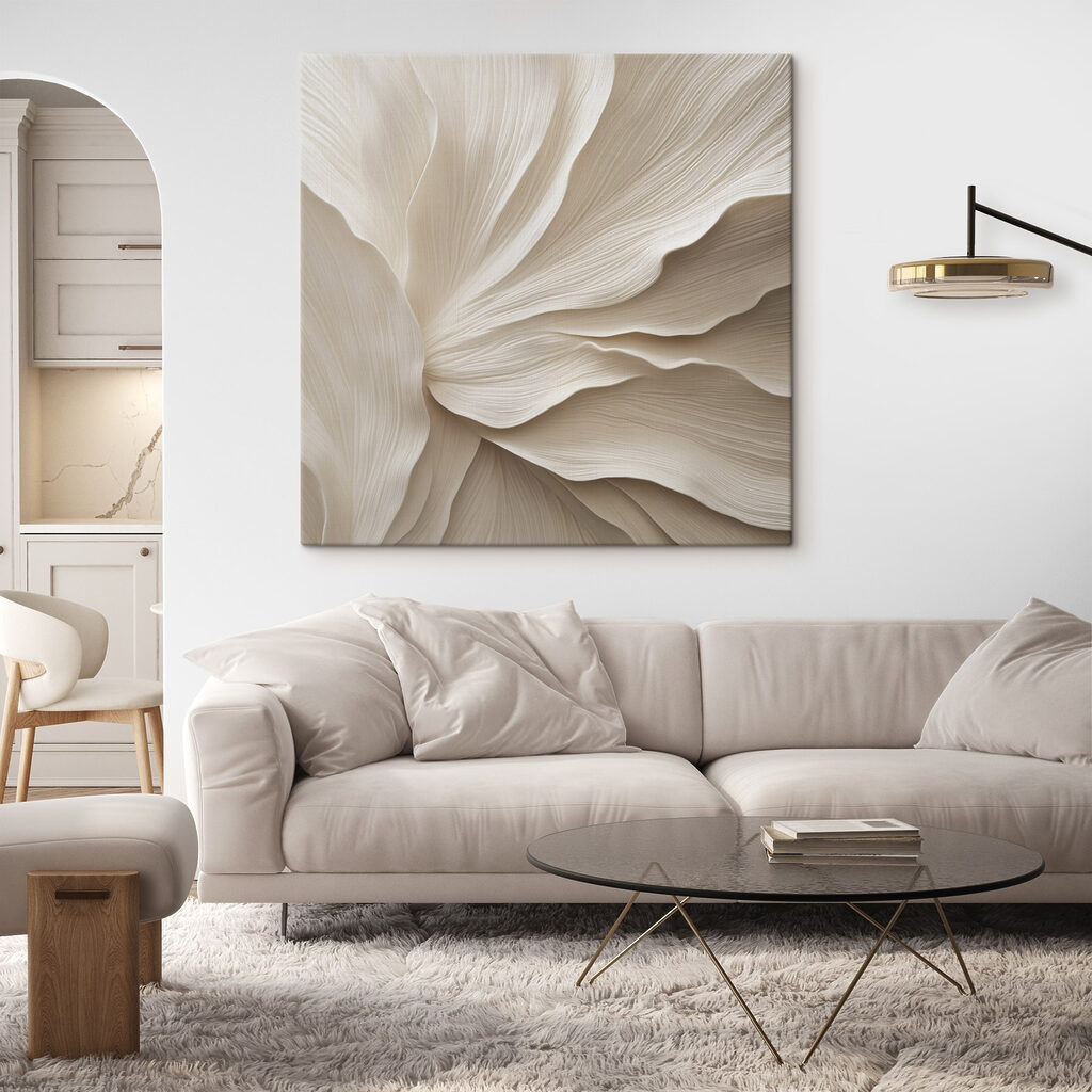 Éventails pâles dans un intérieur