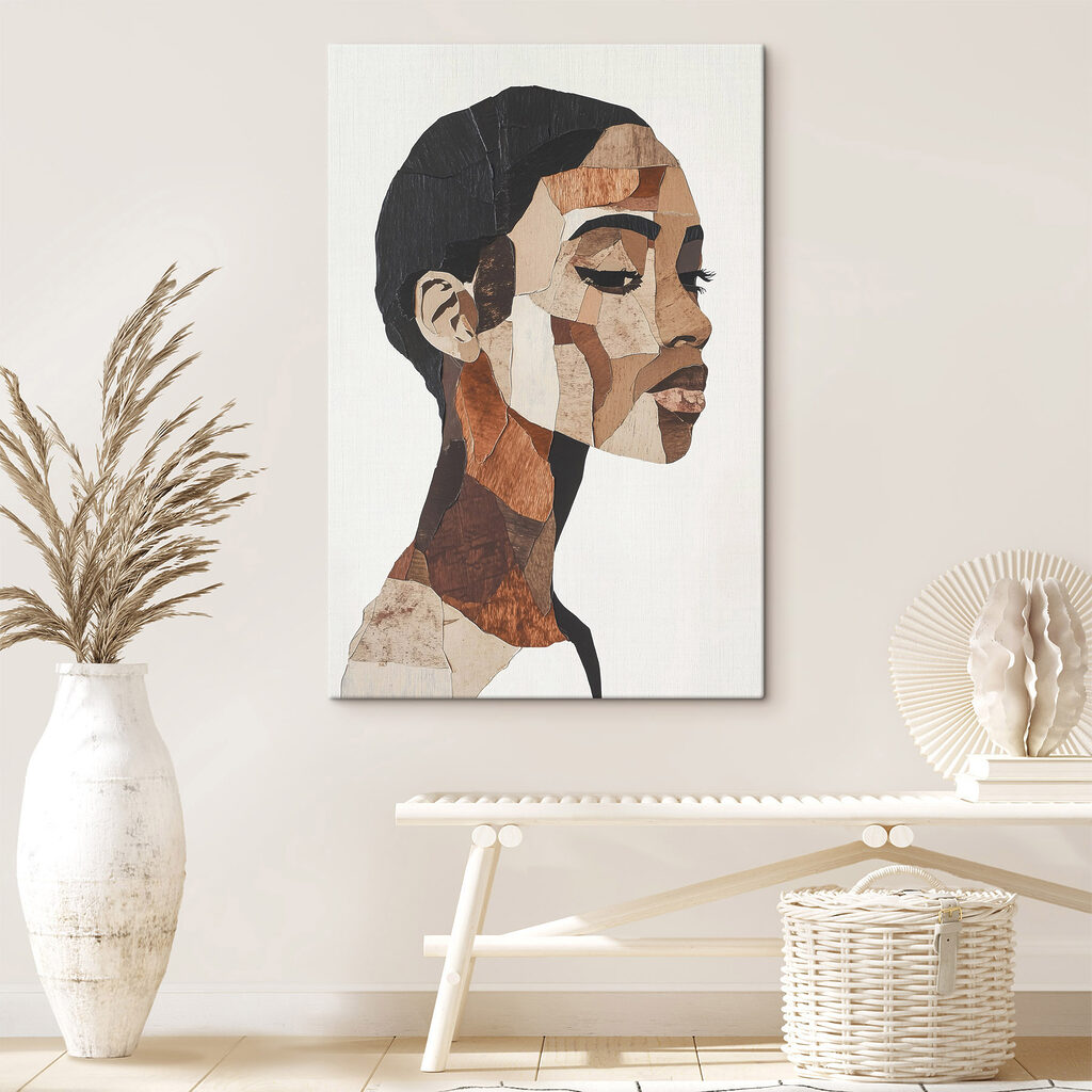 Profil en éclats chauds dans un intérieur