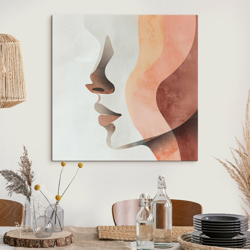 Profil doux à gauche dans un intérieur