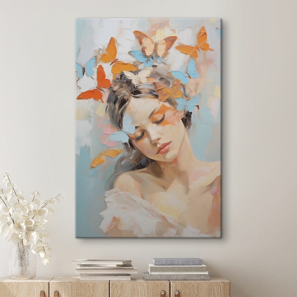 Couronne de papillons dans un intérieur