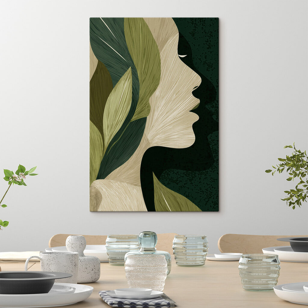 Profil né des feuilles dans un intérieur
