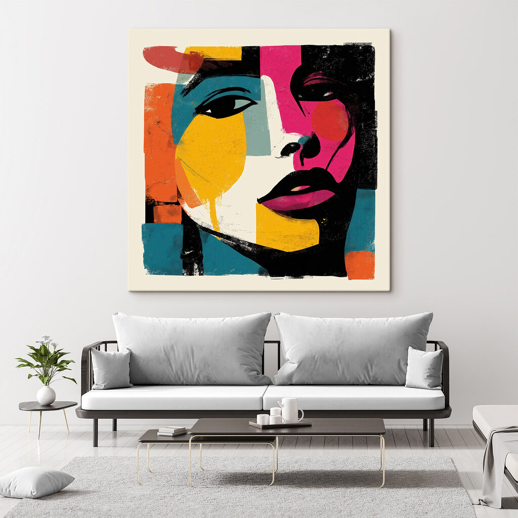 Regard en couleurs vives dans un intérieur