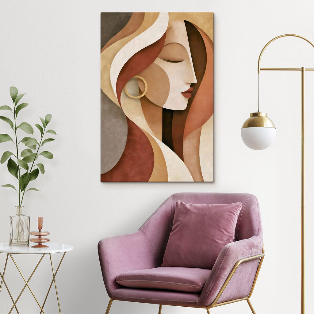 Profil à l’anneau d’or dans un intérieur