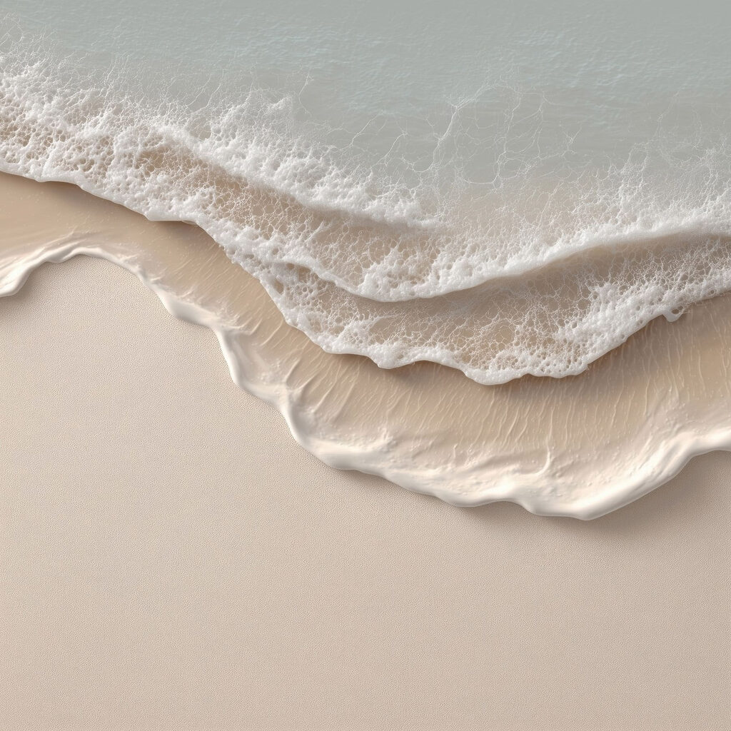 Écume sur le sable — motif complet