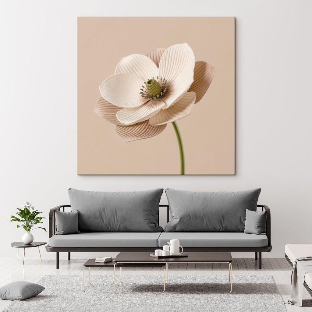 Fleur striée sur sable — intérieur 2