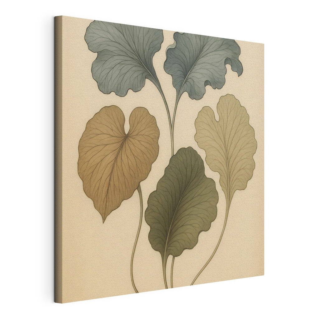 Feuilles ondulées vert olive — vue du produit