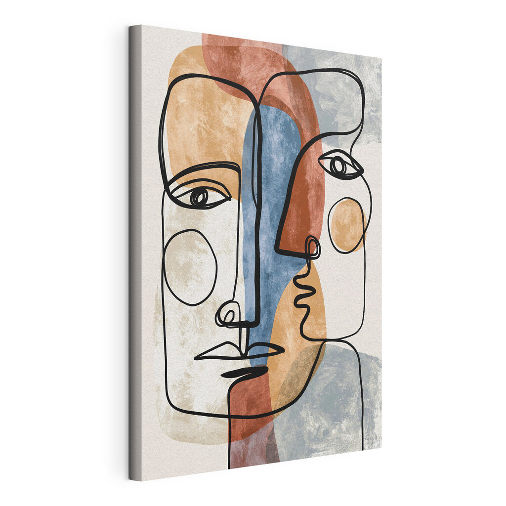 Deux visages en couleurs — vue du produit