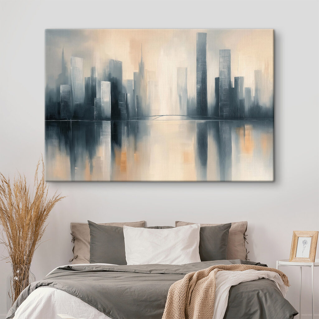 Tours en reflet dans un intérieur