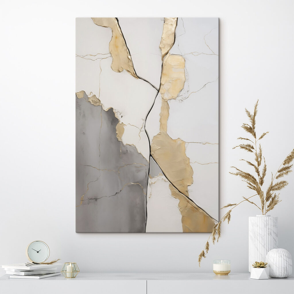 Éclats blancs bordés d’or — intérieur 1