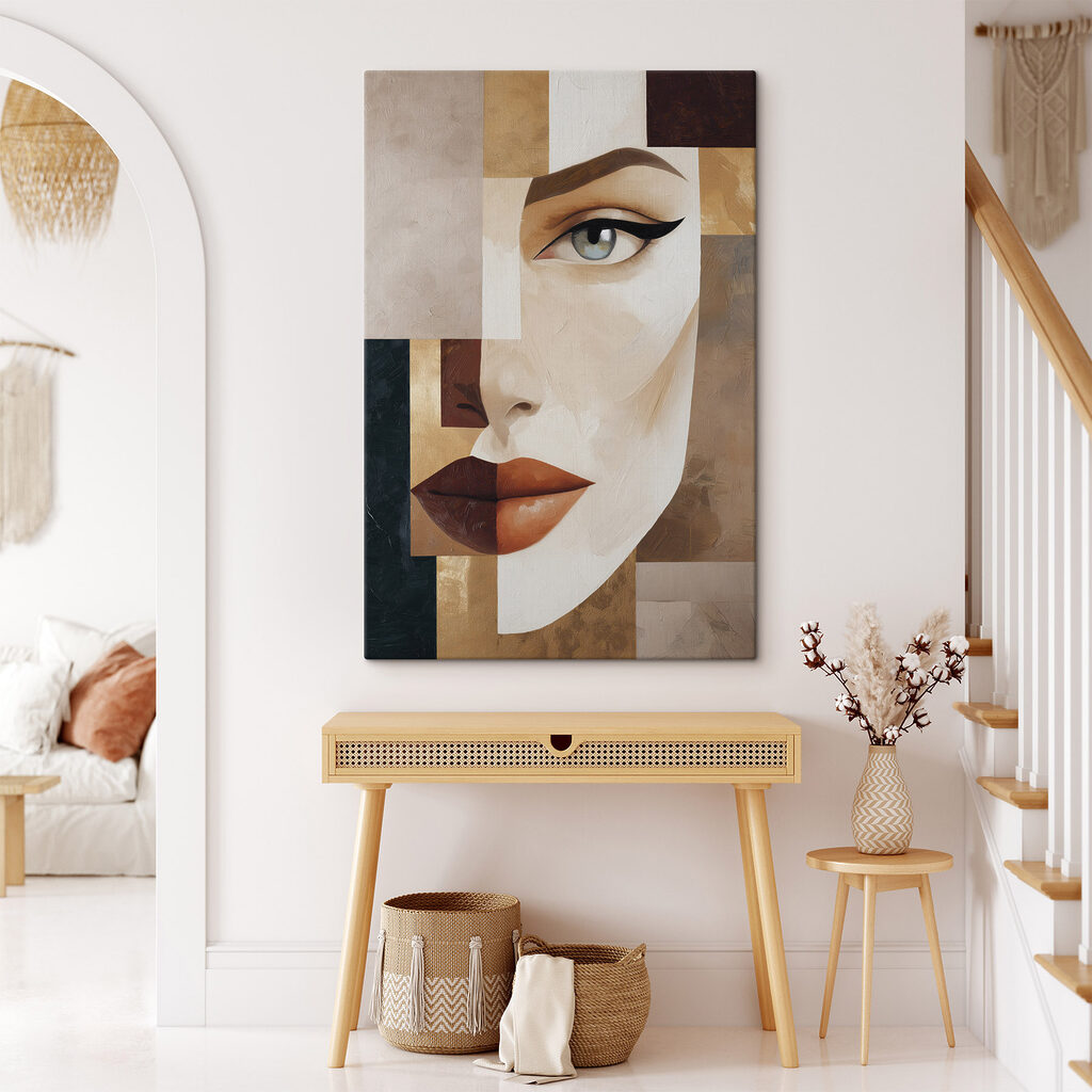 Regard entre les carrés dans un intérieur