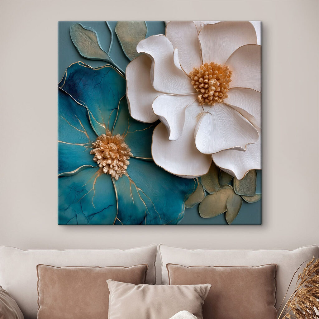 Blanc et bleu foncé — intérieur 2