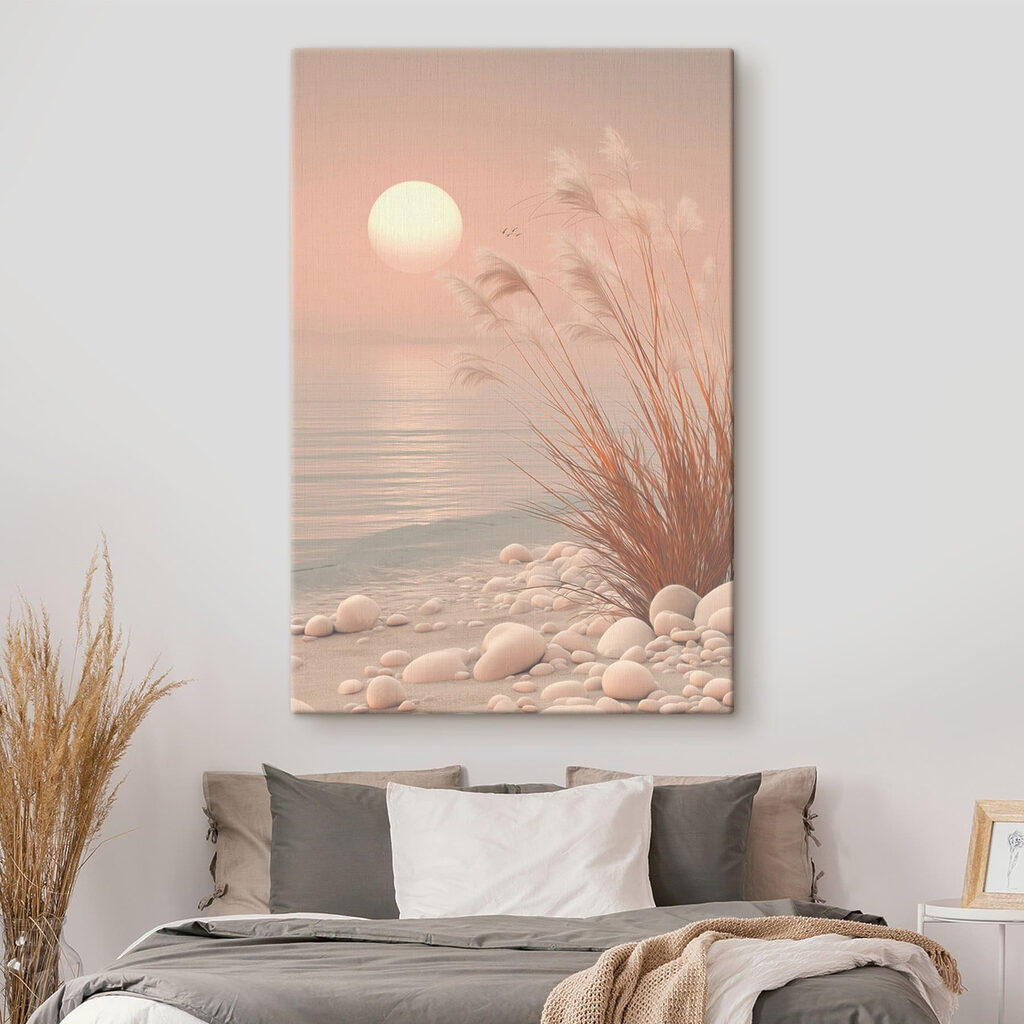 Soleil sur les galets dans un intérieur
