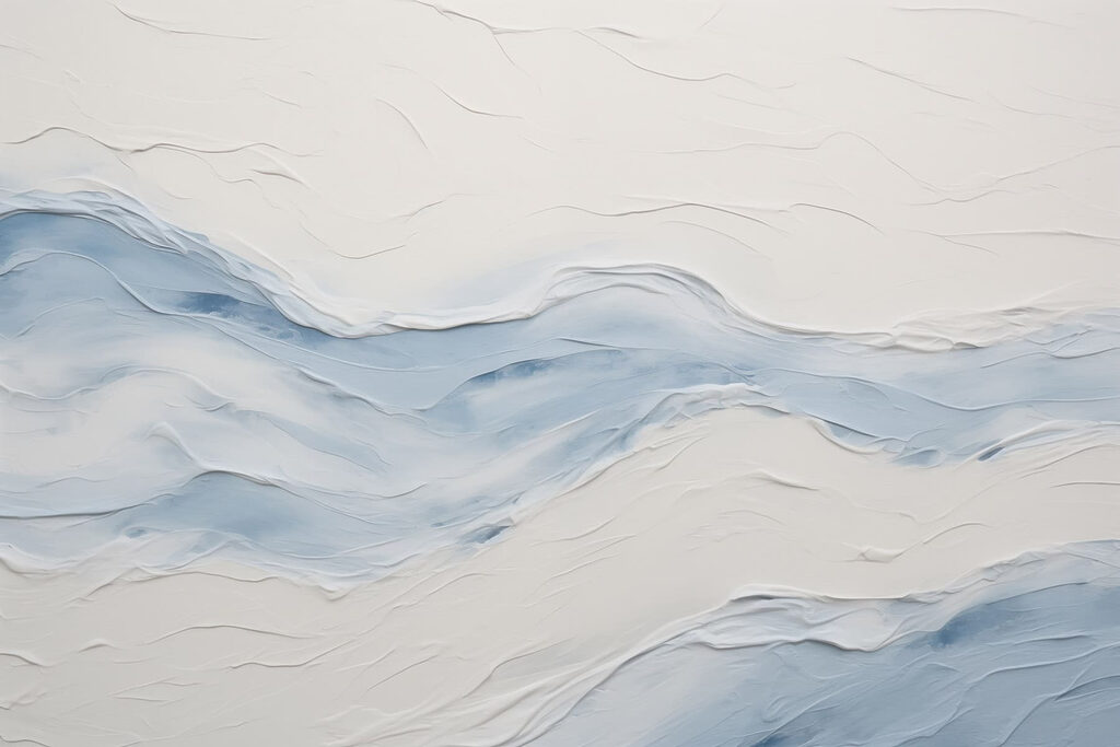 Vagues bleues en relief — motif complet