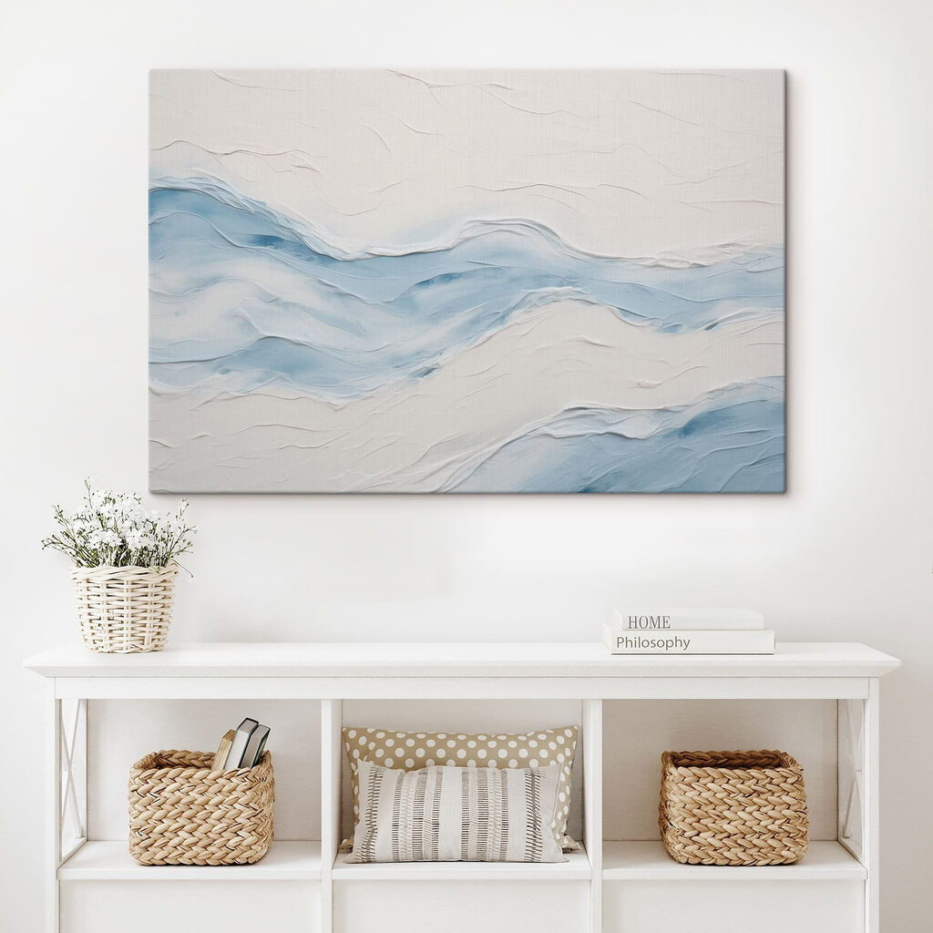 Vagues bleues en relief — intérieur 2