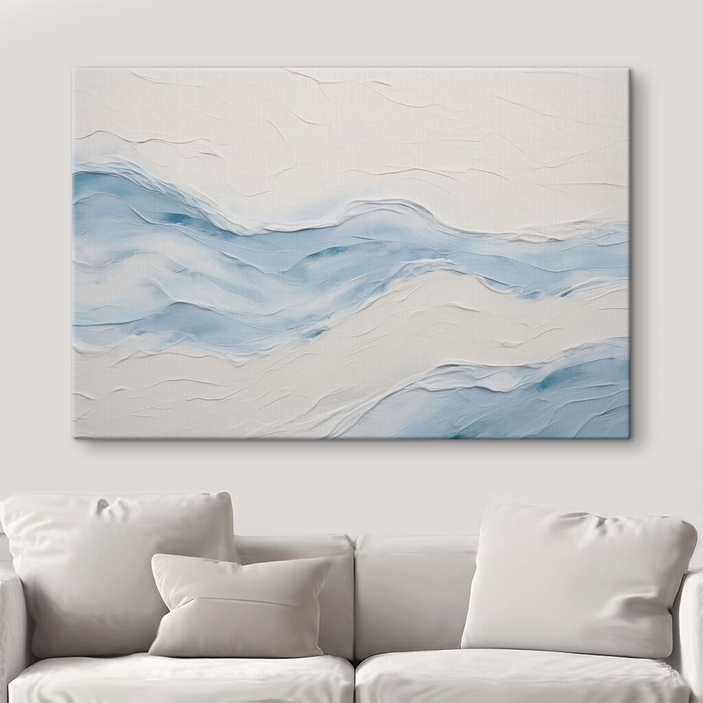 Vagues bleues en relief — intérieur 3