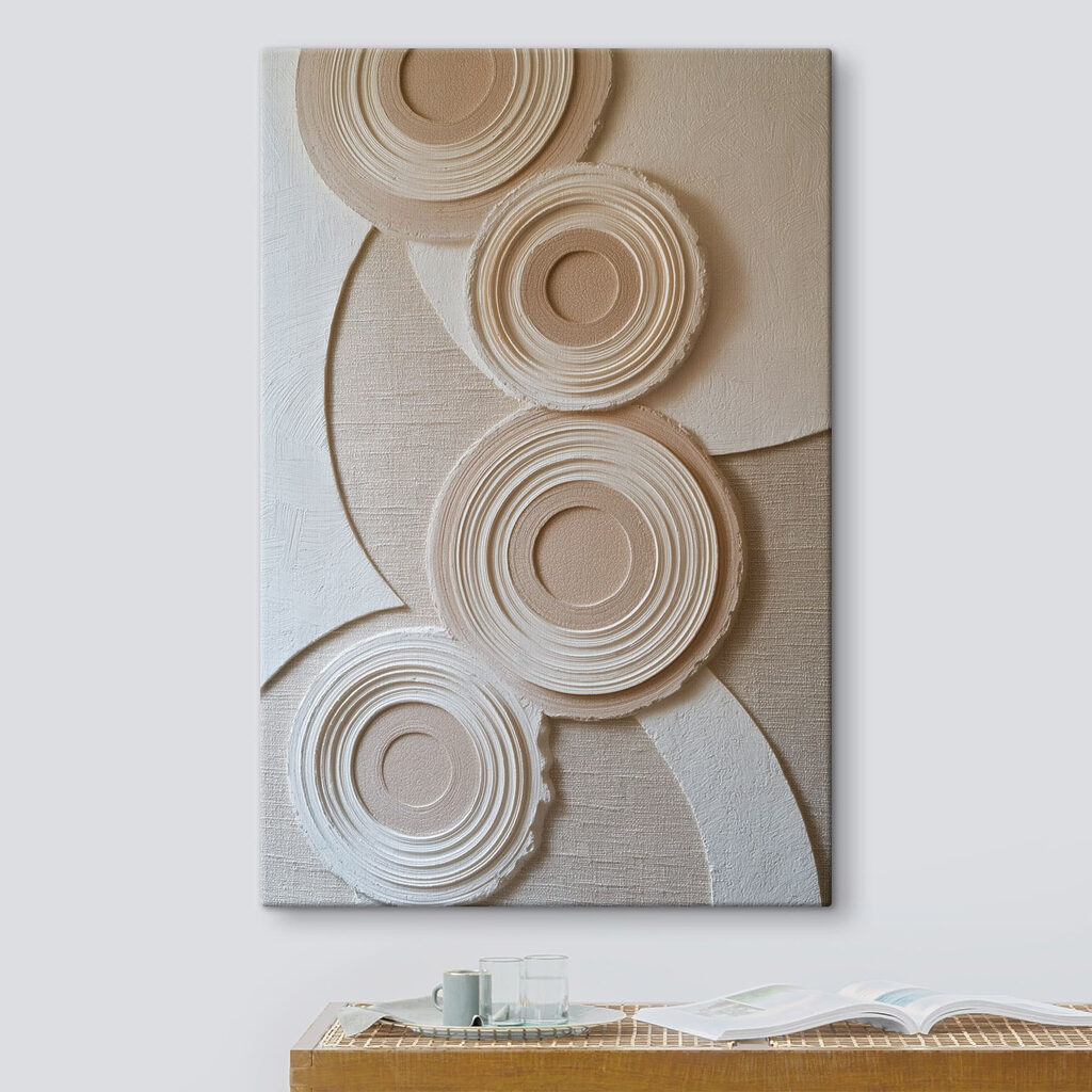 Cercles striés sur sable — intérieur 3