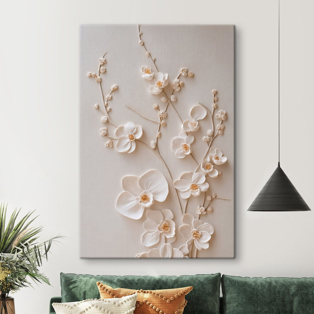 Orchidées blanches sur tiges — intérieur 2