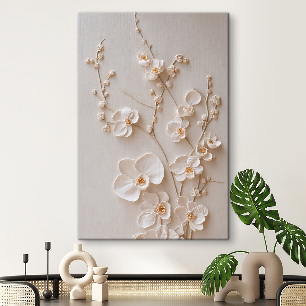 Orchidées blanches sur tiges — intérieur 3