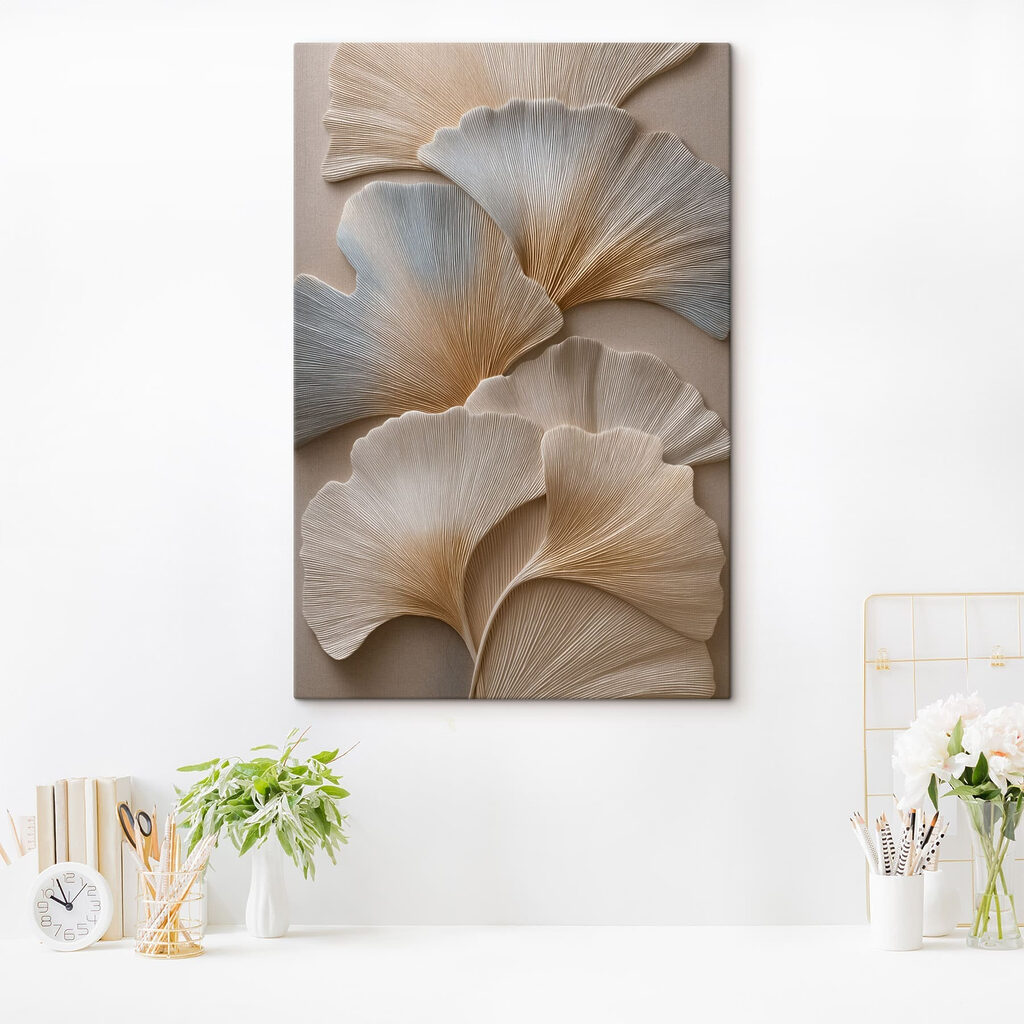 Ginkgo blanc en relief — intérieur 3
