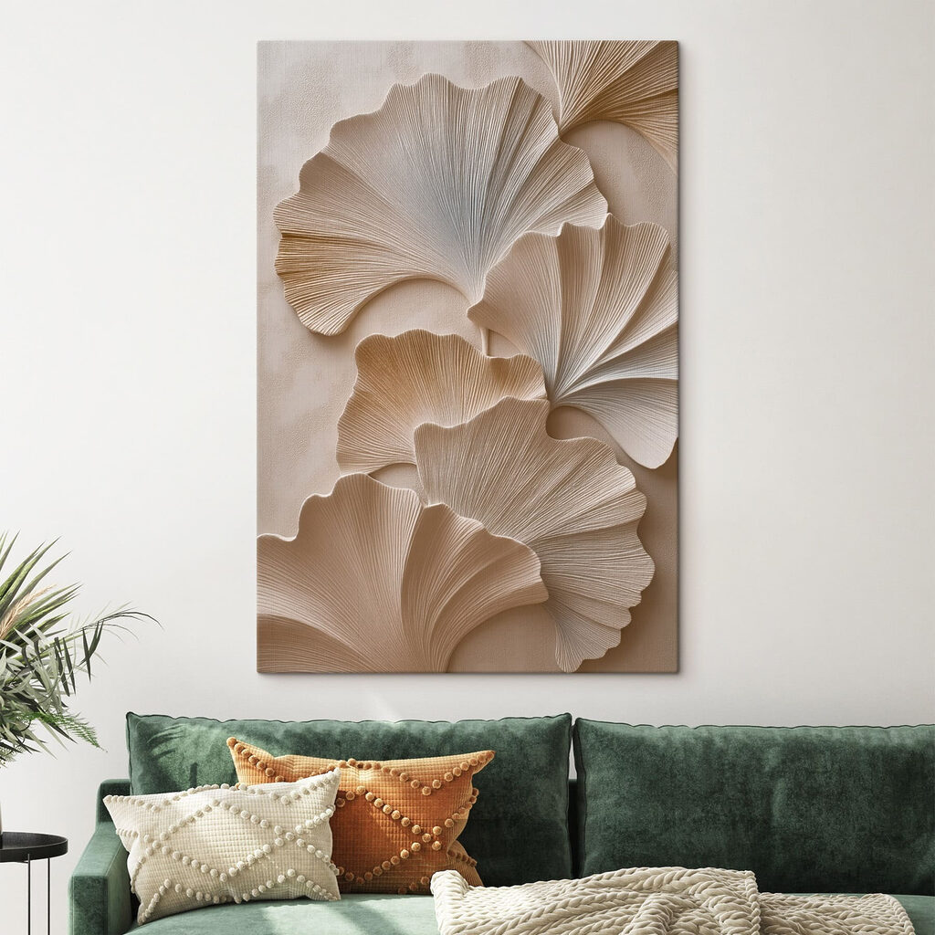 Éventails de ginkgo blancs — intérieur 1