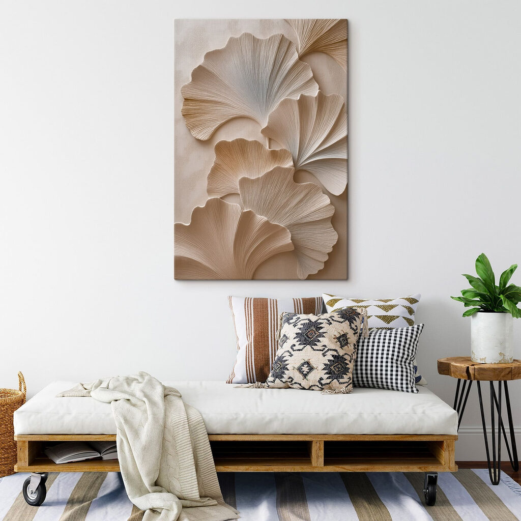 Éventails de ginkgo blancs — intérieur 2