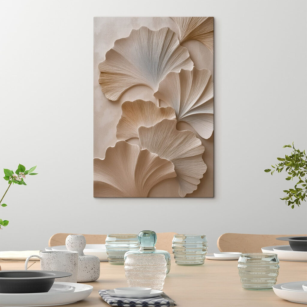 Éventails de ginkgo blancs — intérieur 3