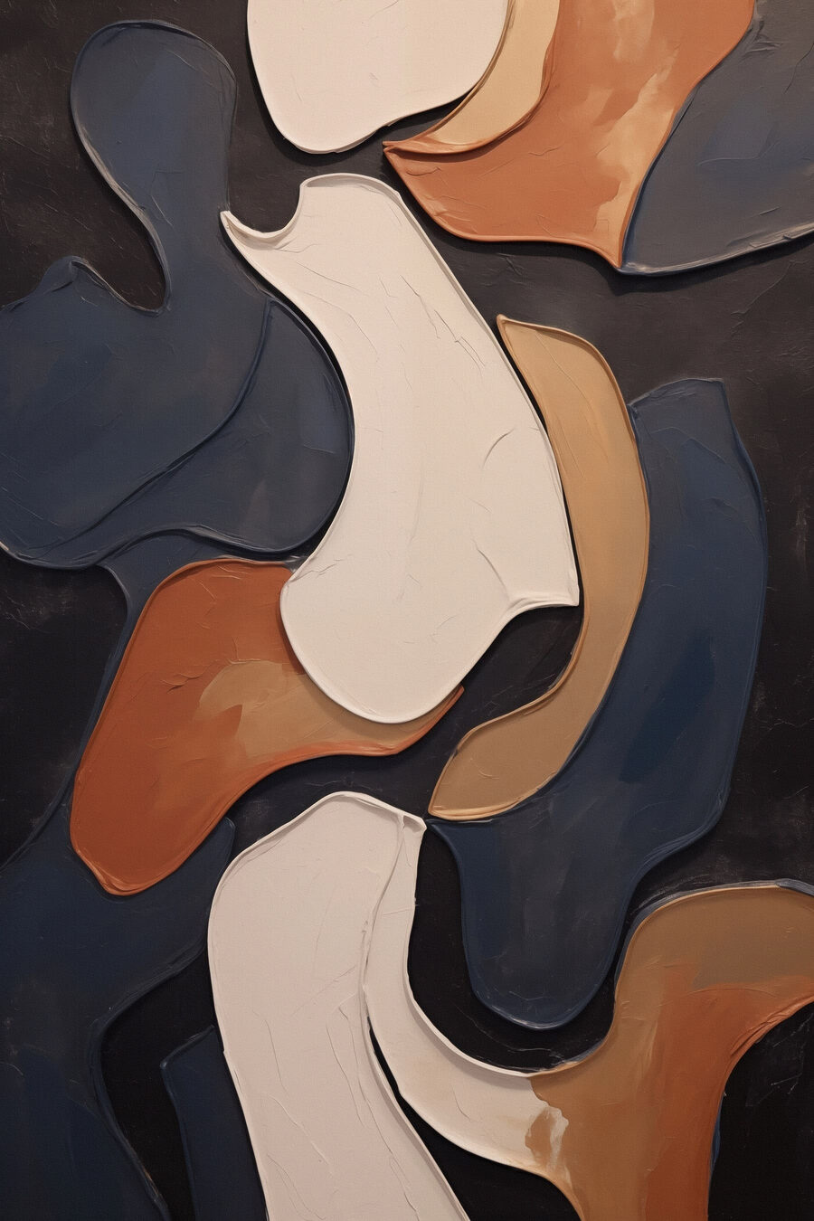 Formes sombres et terracotta — motif complet