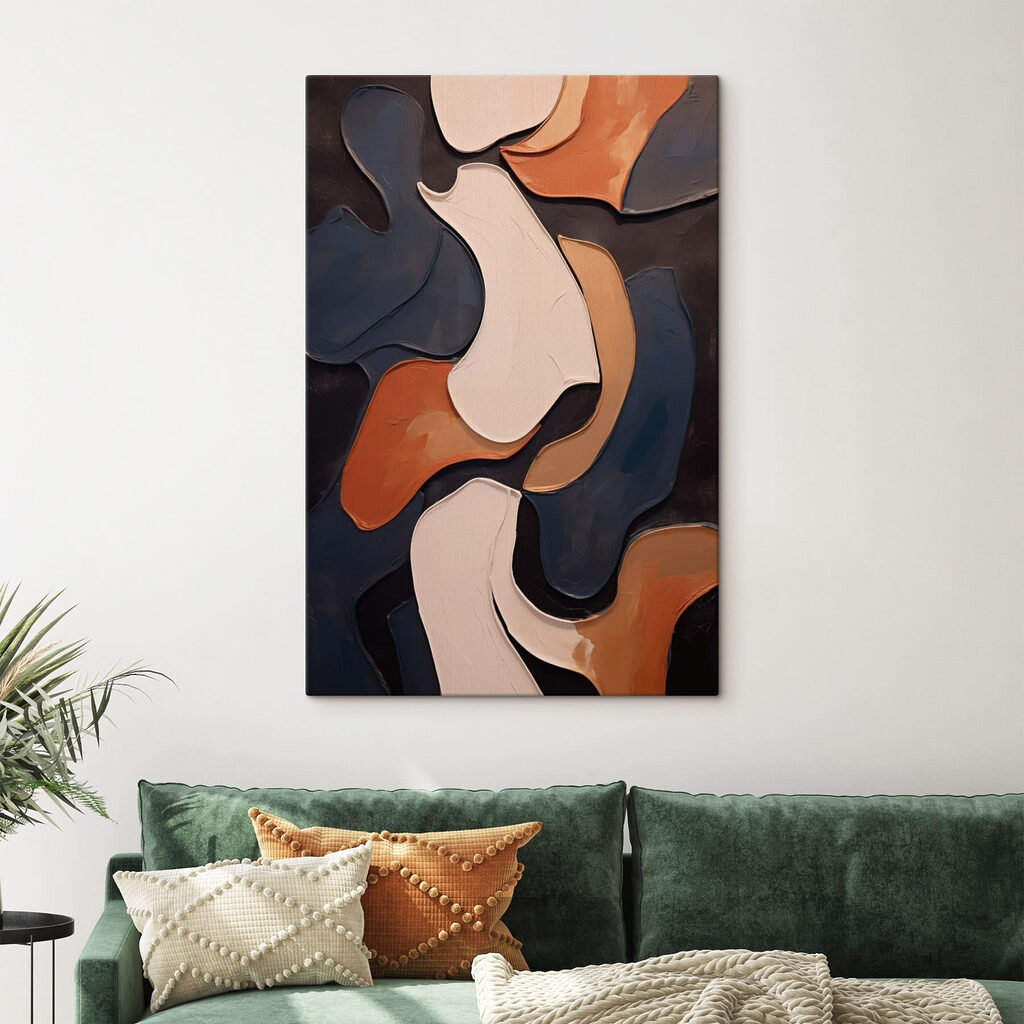 Formes sombres et terracotta — intérieur 1