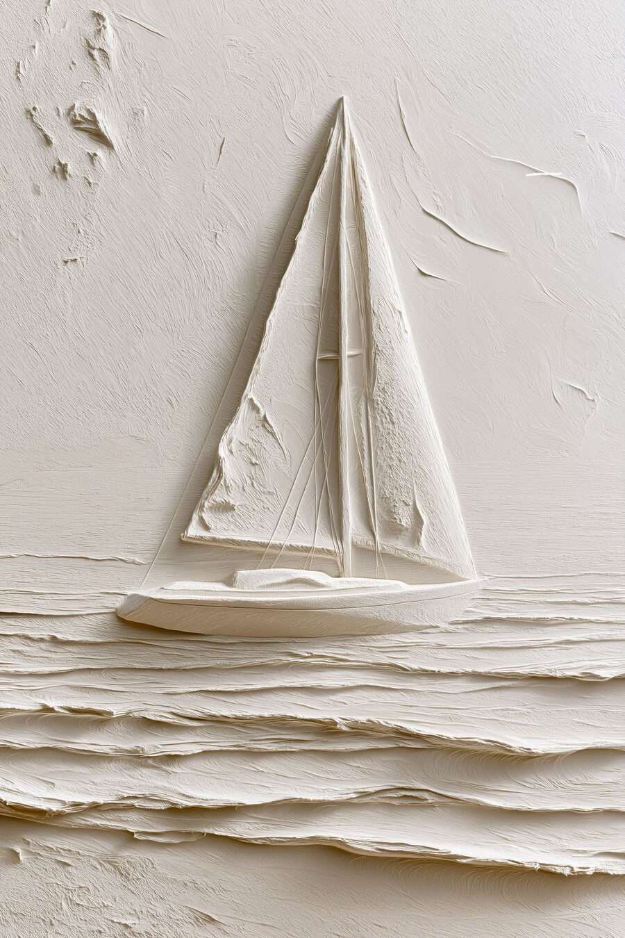 Voilier tout en blanc — motif complet