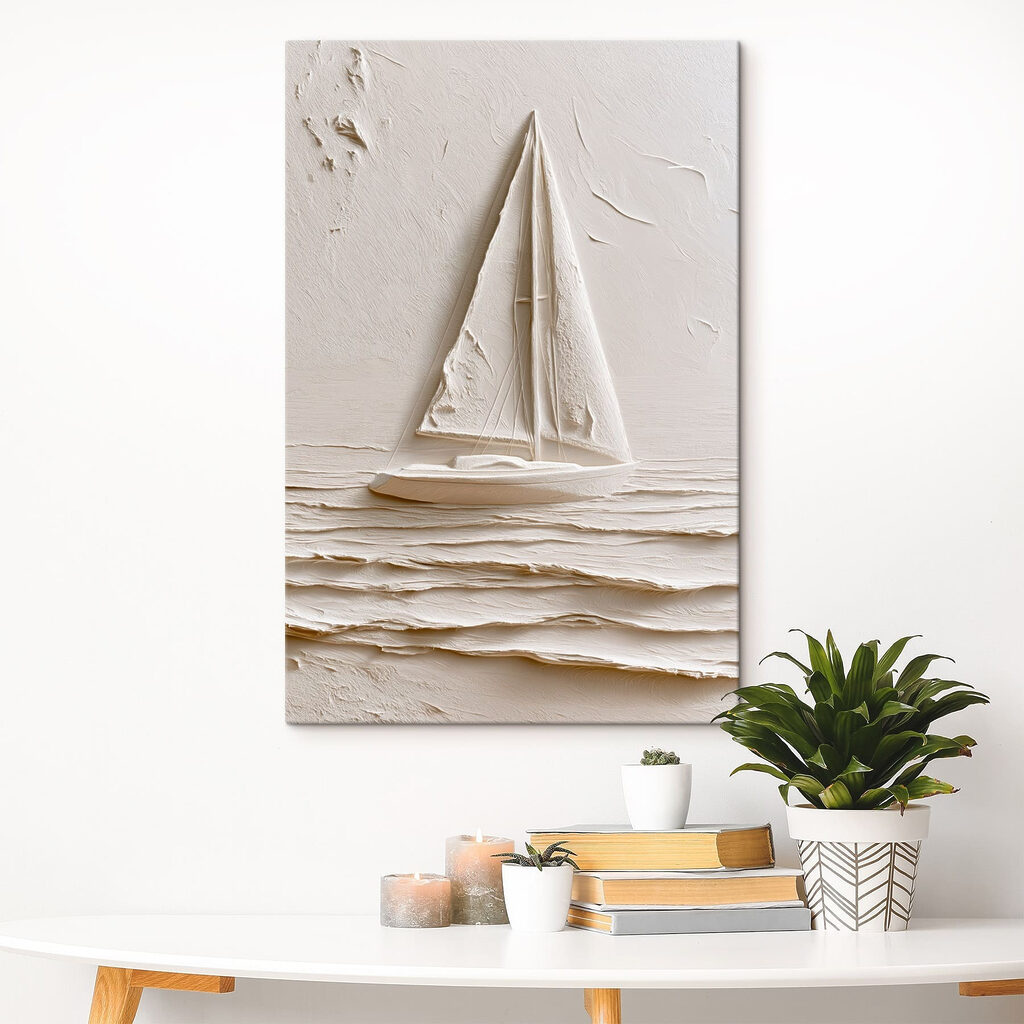 Voilier tout en blanc — intérieur 1