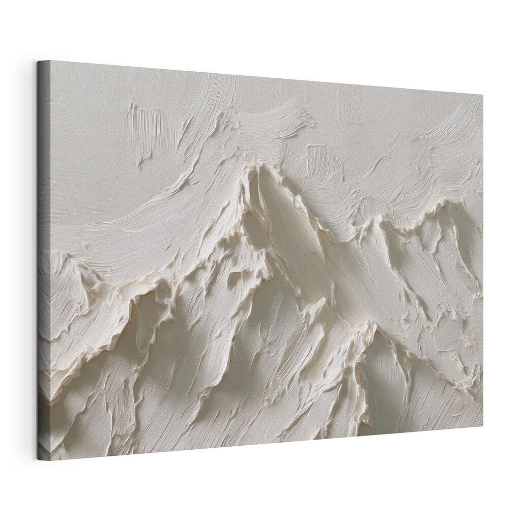 Crêtes en pâte épaisse, toile tendue et bord enveloppé
