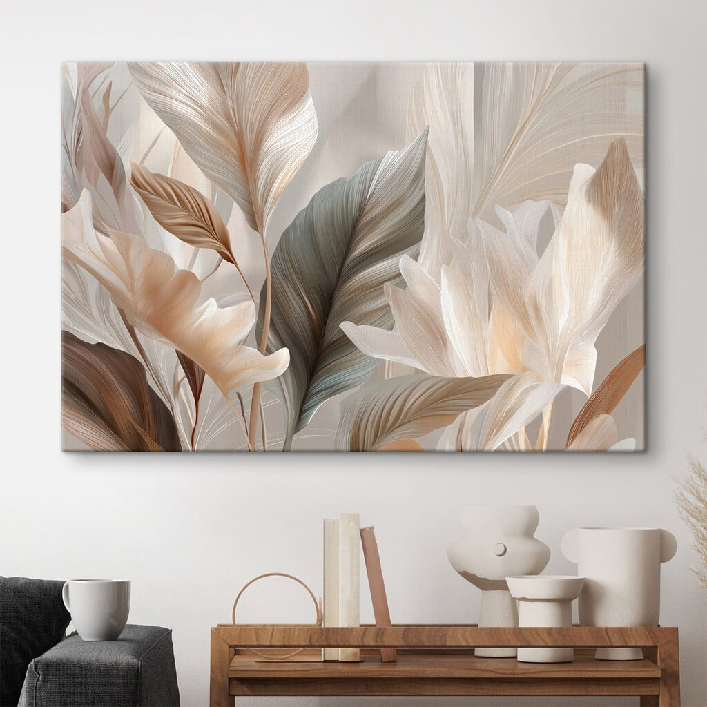 Feuilles crème et vert — intérieur 2