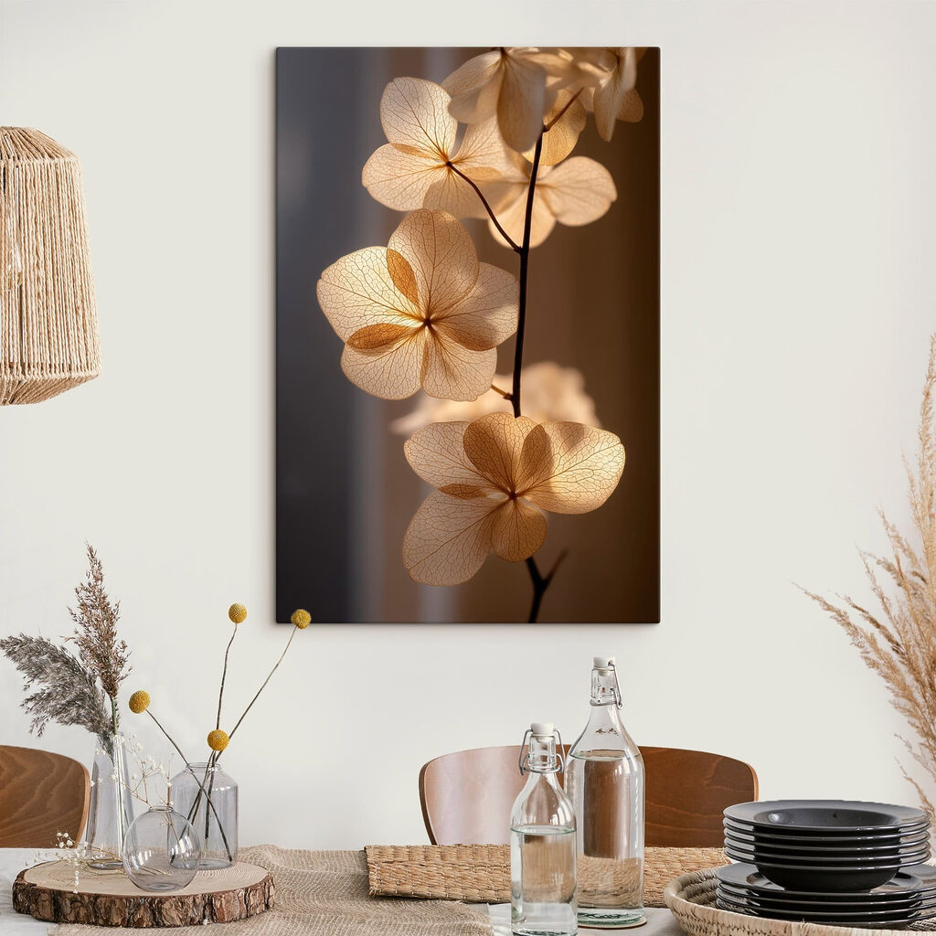 Fleurs claires au crépuscule — intérieur 1