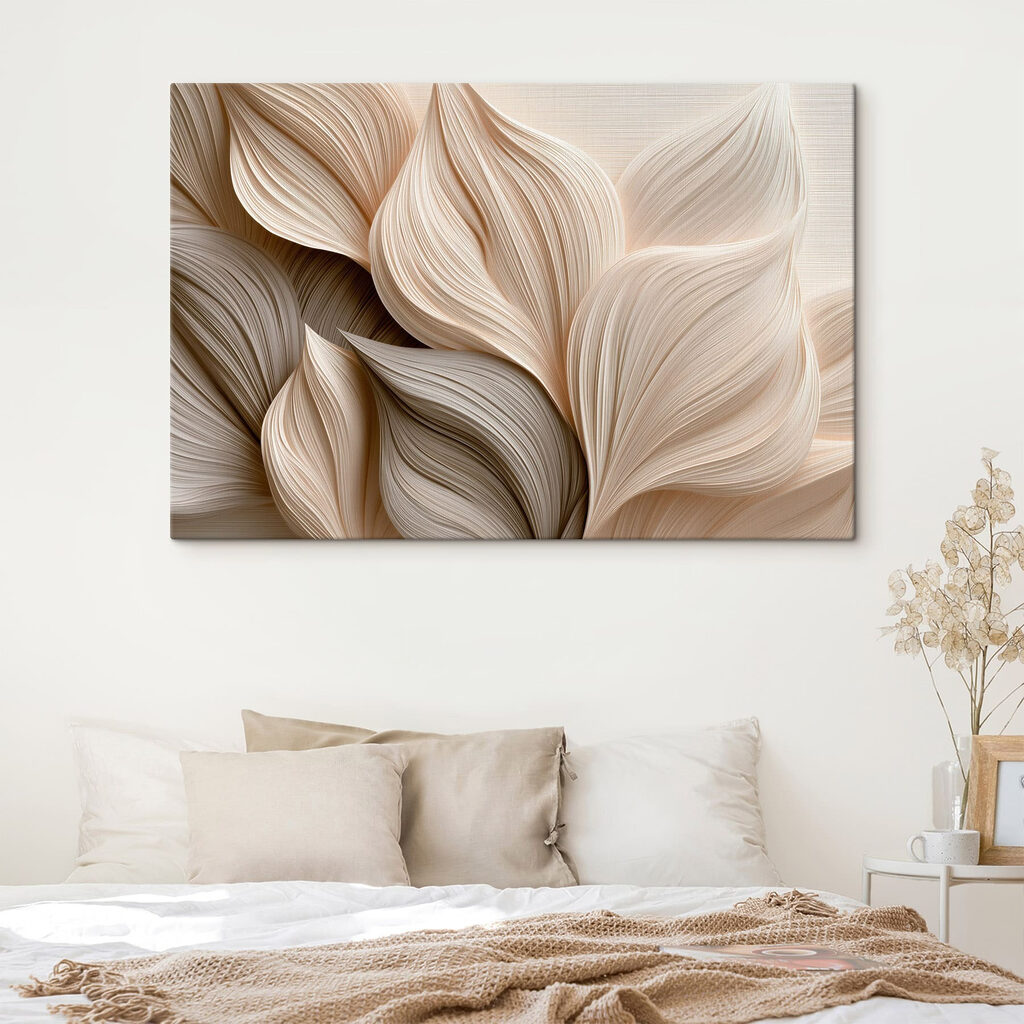 Feuilles crème striées — intérieur 2