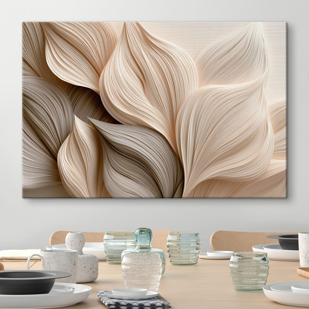 Feuilles crème striées — intérieur 3