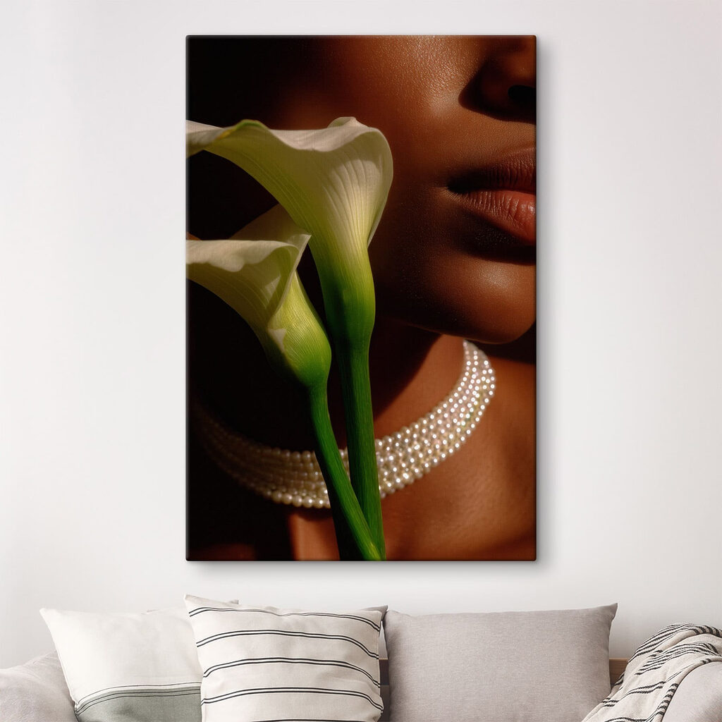 Calice blanc et perles — intérieur 2