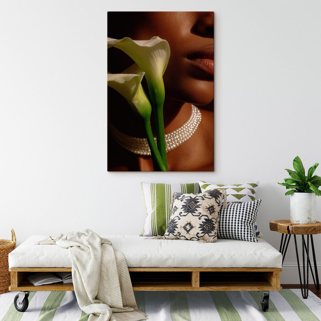Calice blanc et perles — intérieur 3