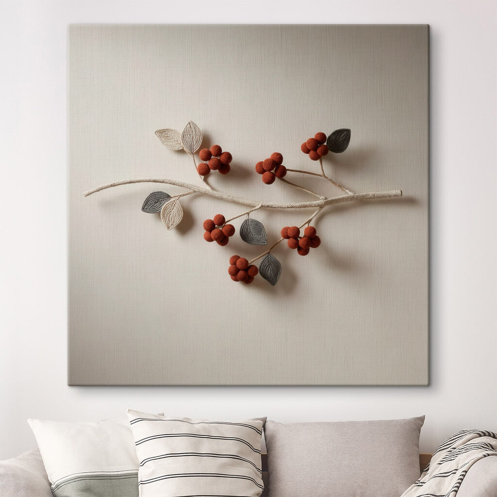 Baies rouges sur rameaux — intérieur 1