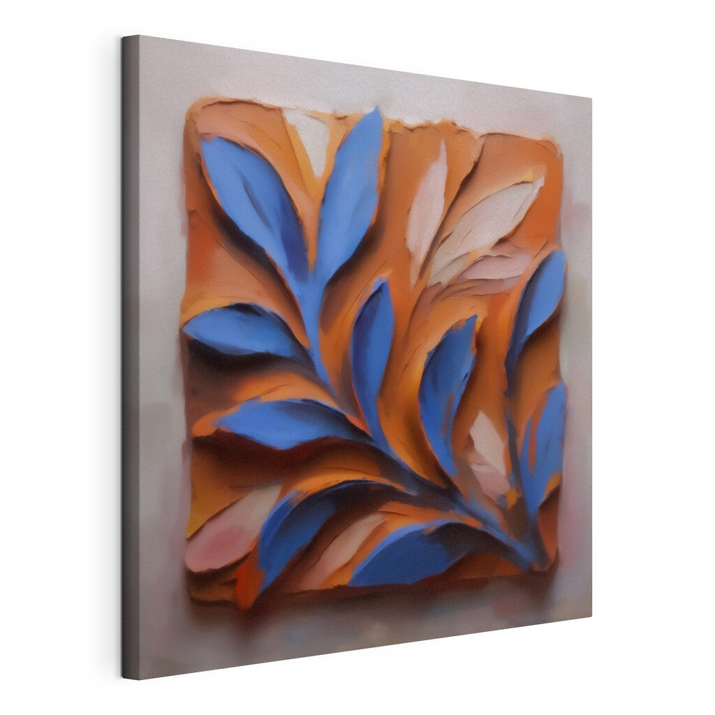 Feuilles bleues sur rouille — vue du produit