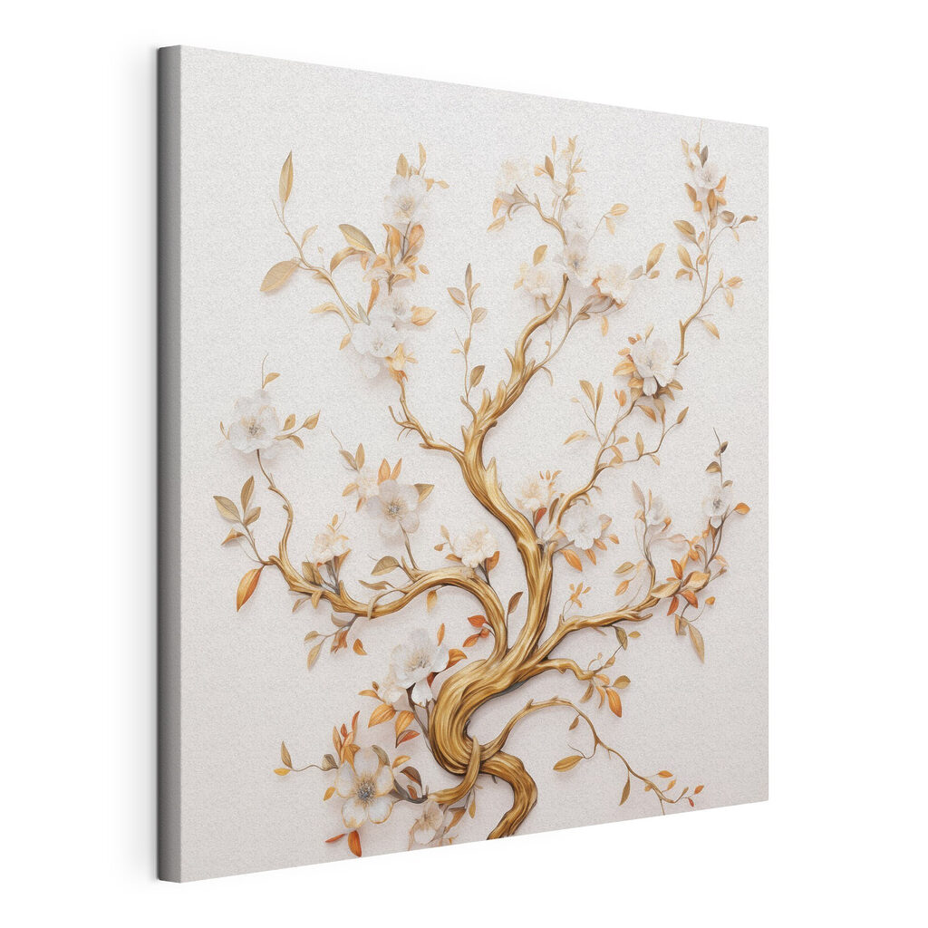 Arbre fleuri, tronc doré — vue du produit