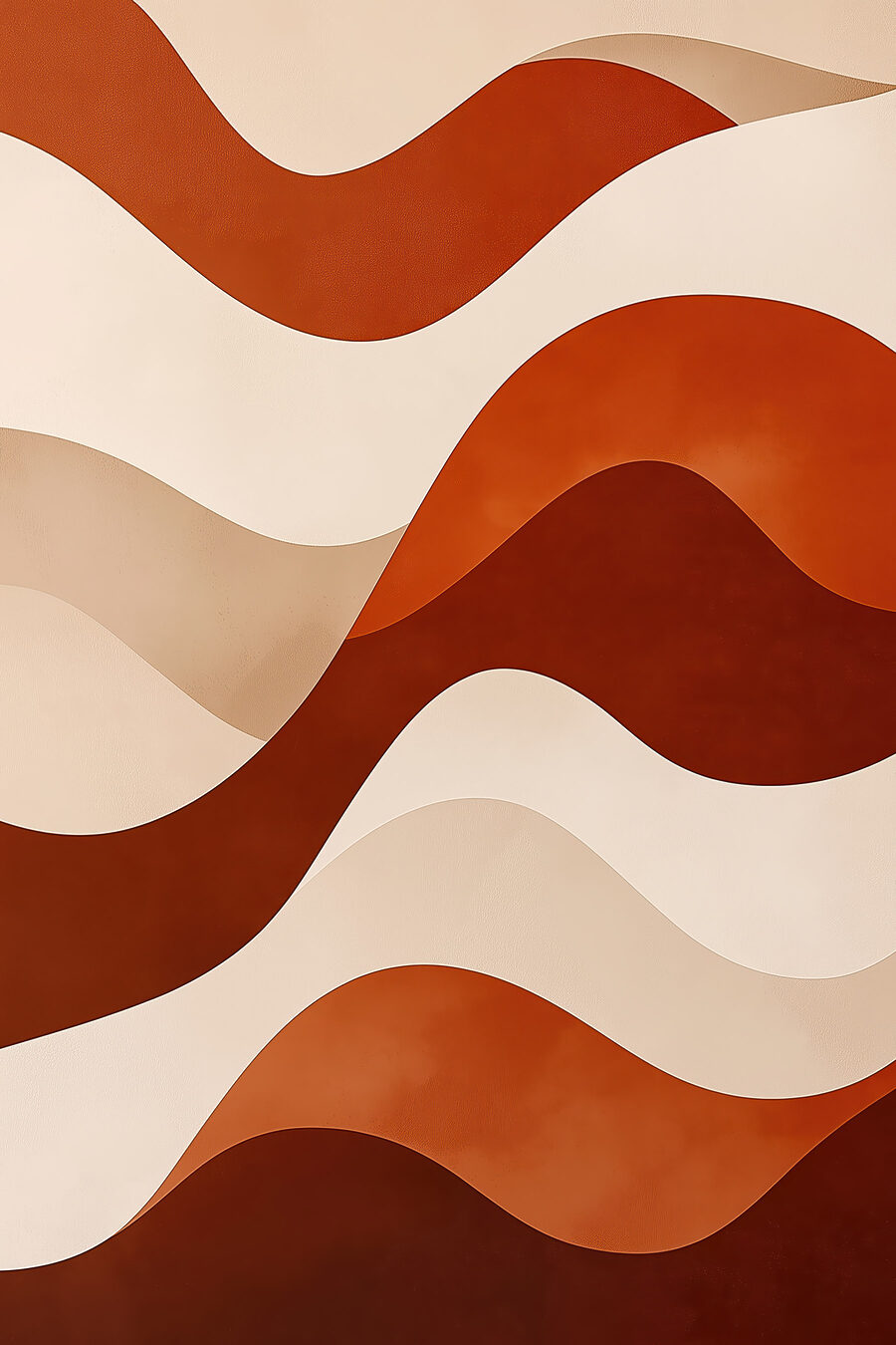 Bandes terracotta et crème — motif complet
