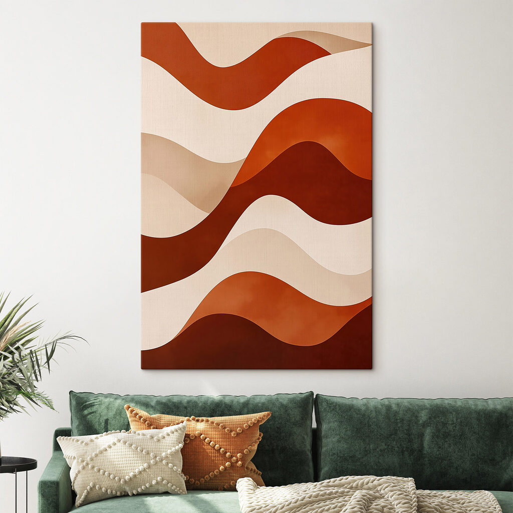 Bandes terracotta et crème — intérieur 2
