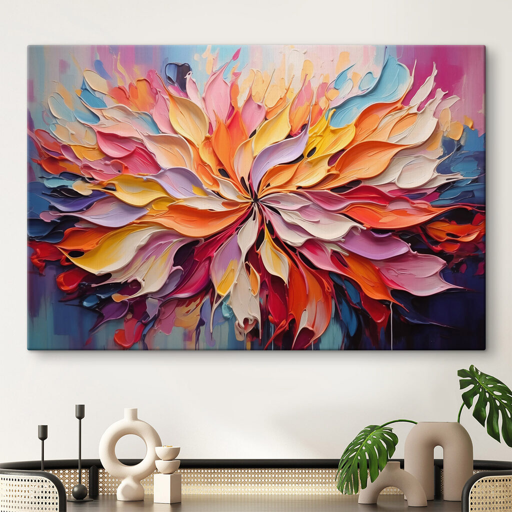 Fleur aux plis colorés — intérieur 1