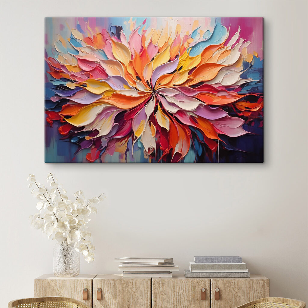 Fleur aux plis colorés — intérieur 2