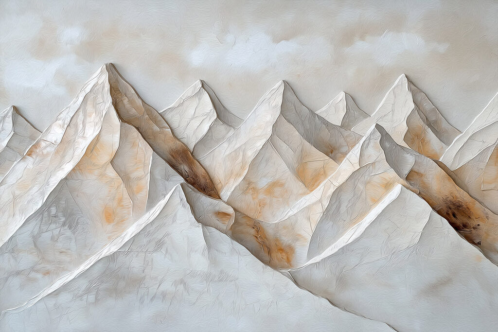 Sommets blancs en relief — motif complet
