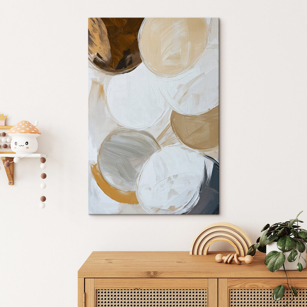 Cercles blancs et dorés — intérieur 2