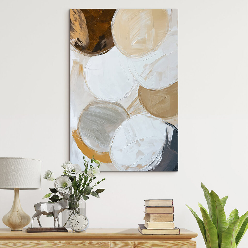 Cercles blancs et dorés — intérieur 1