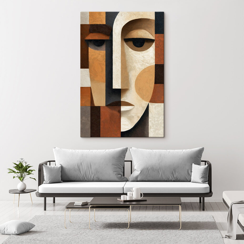Regard d’homme en aplats — intérieur 1