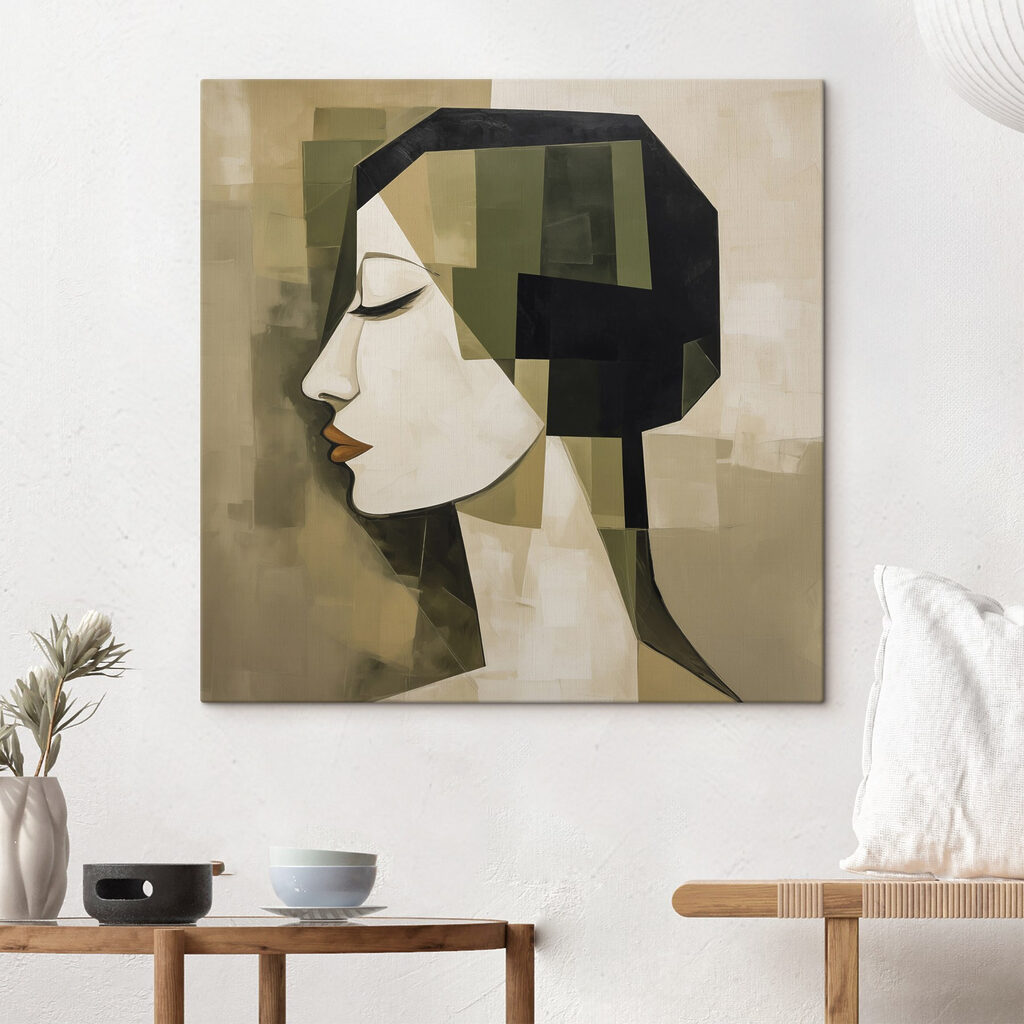 Profil anguleux dans un intérieur