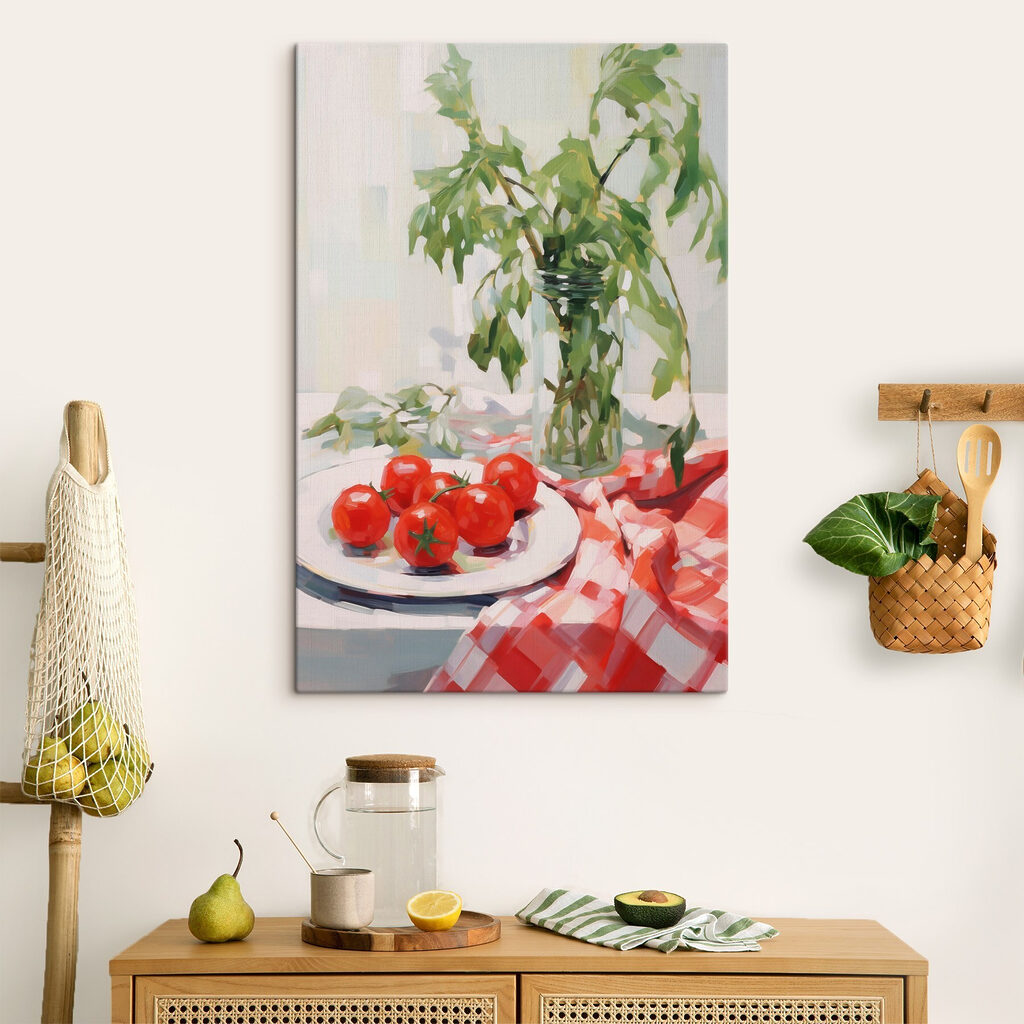 Tomates sur nappe vichy — intérieur 1